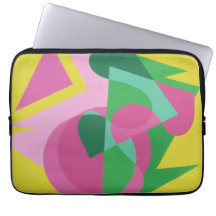 Abstrakte Balanceakt-Laptop-Hülle – Multicolor