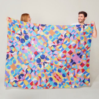 Abstrakte Bauhaus Geometrie Fleecedecke