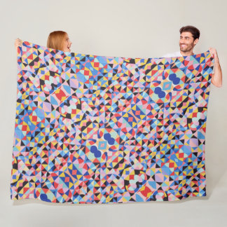 Abstrakte Bauhaus Geometrie Fleecedecke