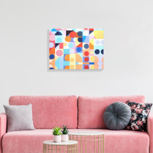 Abstrakte Bauhaus Geometrie Leinwanddruck