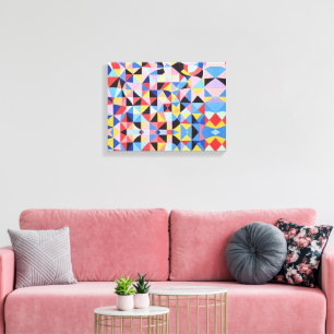 Abstrakte Bauhaus Geometrie Leinwanddruck