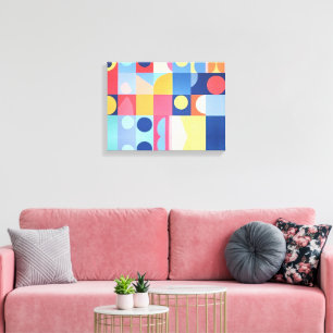 Abstrakte Bauhaus Geometrie Leinwanddruck