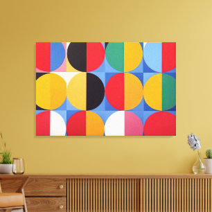 Abstrakte Bauhaus Geometrie Leinwanddruck