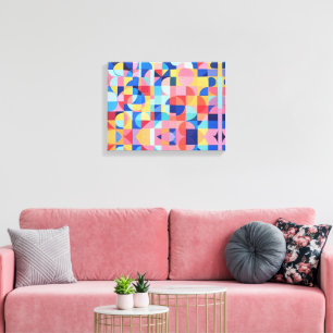 Abstrakte Bauhaus Geometrie Leinwanddruck