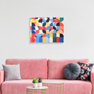 Abstrakte Bauhaus Geometrie Leinwanddruck