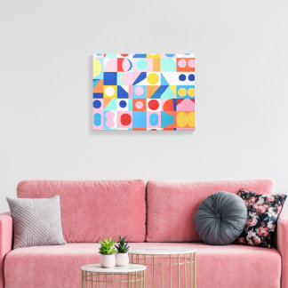 Abstrakte Bauhaus Geometrie Leinwanddruck