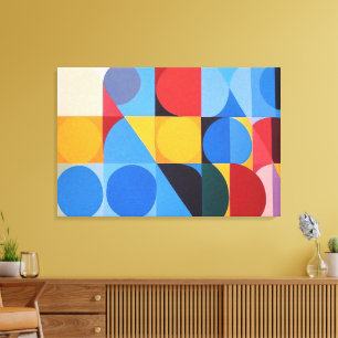 Abstrakte Bauhaus Geometrie Leinwanddruck