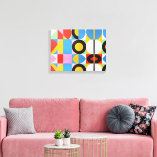 Abstrakte Bauhaus Geometrie Leinwanddruck
