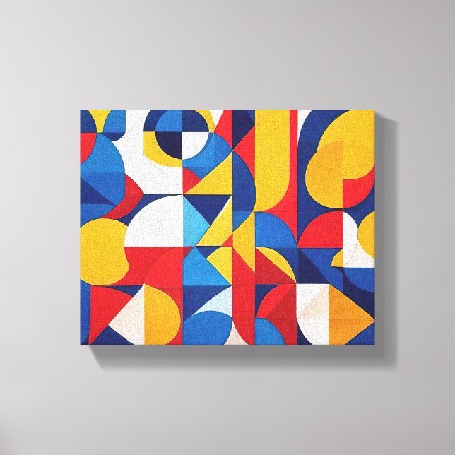 Abstrakte Bauhaus Geometrie Leinwanddruck (Vorderseite)