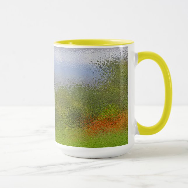 Abstrakte Bäume und Hillside Tasse (Rechts)