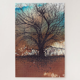 Abstrakte Baumfarbe Aquarell