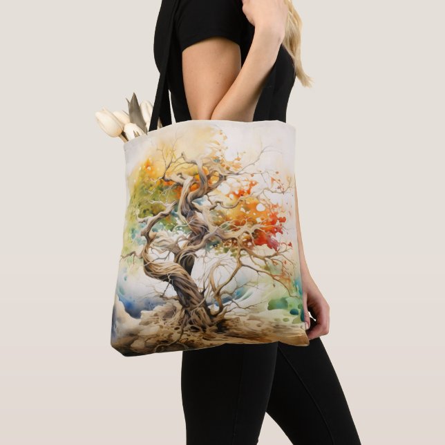 Abstrakte Baumfarben Tasche (Von Nahem)