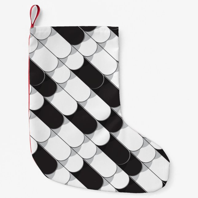 Abstrakte Bauweise (Fliesen) Kleiner Weihnachtsstrumpf (Vorderseite)