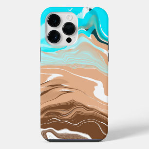 Abstrakte Beach Fluid Art iPhone 14 Pro Max Hülle