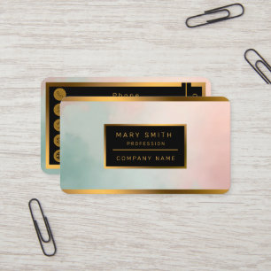 Abstrakte Beliebte Blush Pink Mint Kollektion Visitenkarte