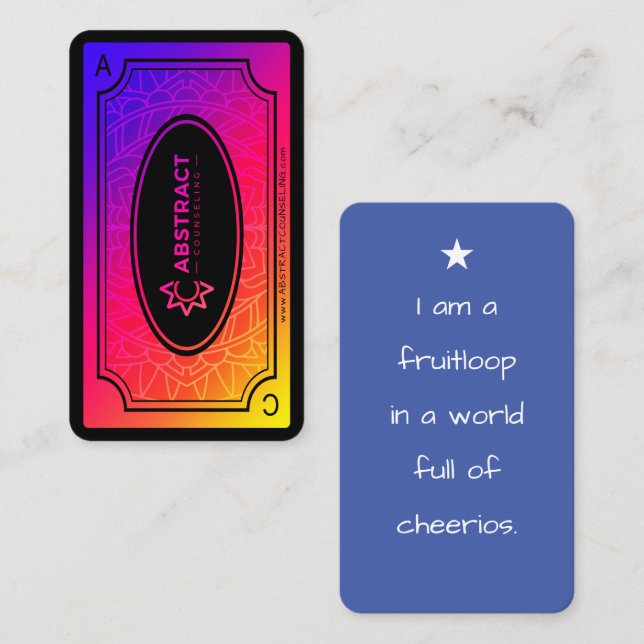 abstrakte Beratungszusagen hell Visitenkarte (Vorne/Hinten)