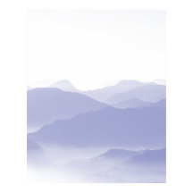 Abstrakte Berge Landschaft Blau Weiß