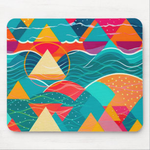 Abstrakte Berge und Fluss Mousepad