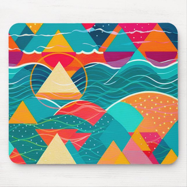 Abstrakte Berge und Fluss Mousepad (Vorne)