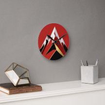 Abstrakte Bergkette Rot Schwarz Gold