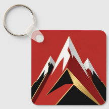 Abstrakte Bergkette Rot Schwarz Gold