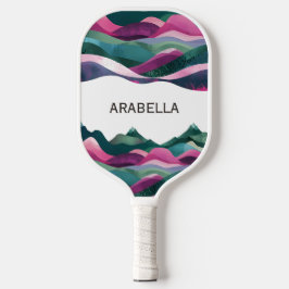 Abstrakte Berglandschaft durch individuell anpassb Pickleball Schläger