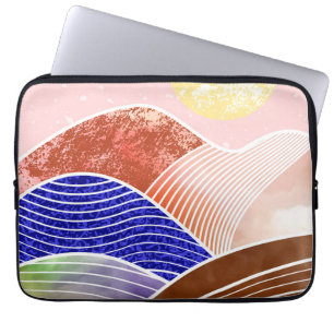 Abstrakte Bergmalerei Laptopschutzhülle