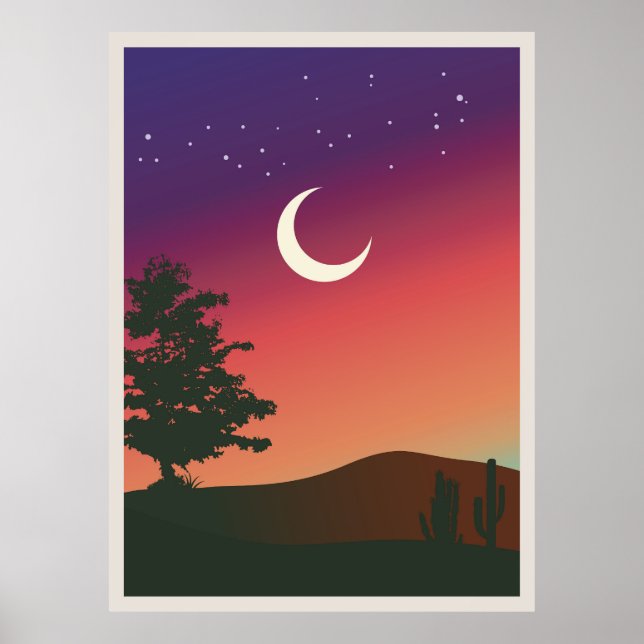 Abstrakte Bergmalerei, Poster (Vorne)