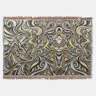 Abstrakte Bergsilhouette Gold-Druck Decken