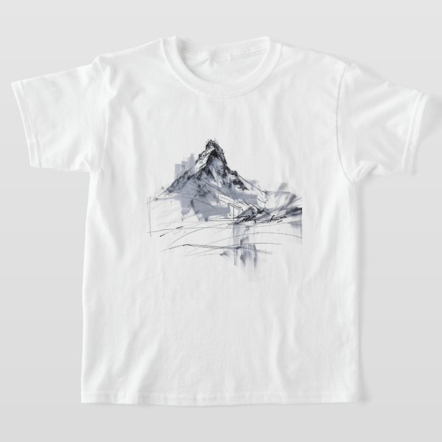 Abstrakte Bergspitze T-Shirt (Ablage )