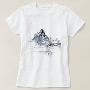 Abstrakte Bergspitze T-Shirt