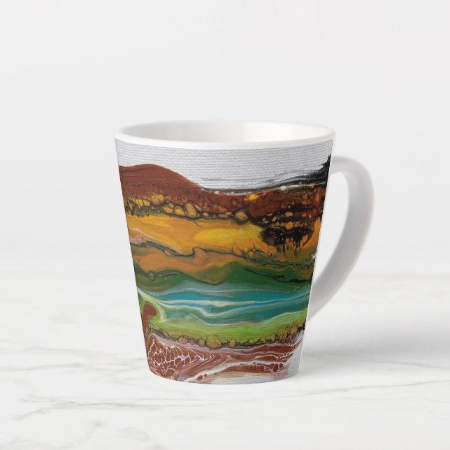 Abstrakte Bergwelt Milchtasse (Rechte Ecke)