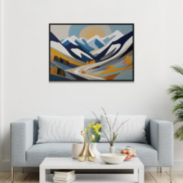 Abstrakte Bergwelt Moderne Kunst Poster