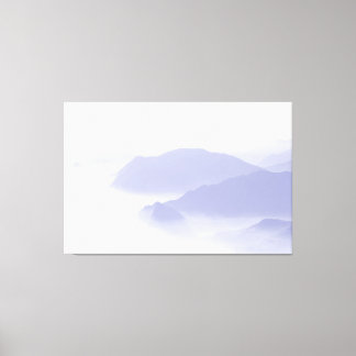 Abstrakte Bergwelt Natur Periwinkle Blau Leinwanddruck