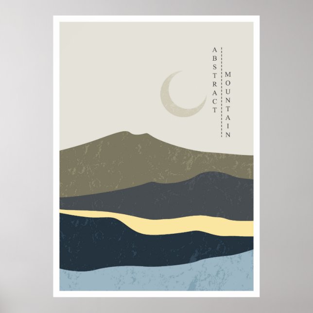 Abstrakte Bergwelt Poster (Vorne)