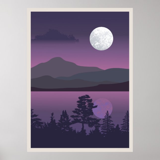 Abstrakte Bergwelt Poster (Vorne)