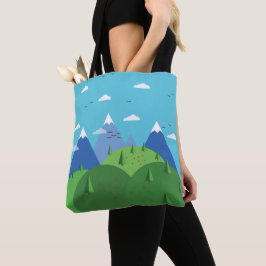 Abstrakte Bergwelt Tasche