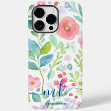 Abstrakte Berries Ferns Blume Monogram