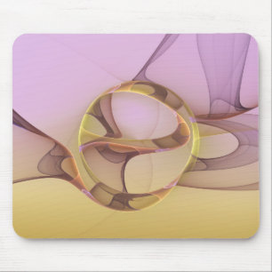 Abstrakte Bewegungen Moderne Pinke Goldene Fraktal Mousepad
