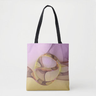 Abstrakte Bewegungen Moderne Rosa Goldene Fraktal- Tasche