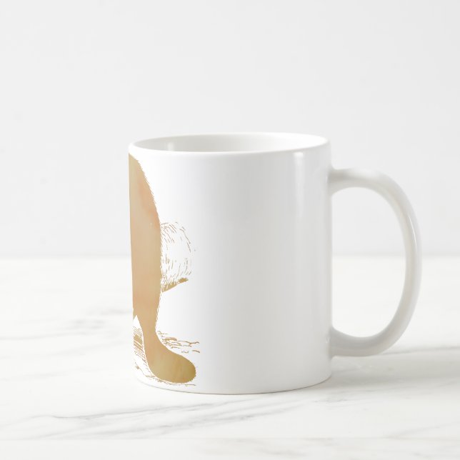 Abstrakte Biber Silhouette Kaffeetasse (Rechts)