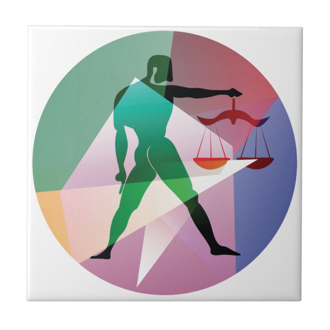 abstrakte Bibliothek Fliese (Vorderseite)