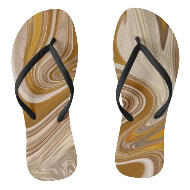 Abstrakte Bierzeit Flip Flops (Fußbett)