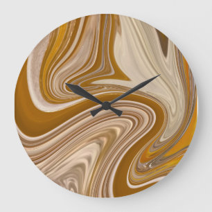 Abstrakte Bierzeit Große Wanduhr
