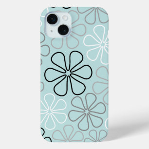Abstrakte Big Blume Konturen BWG+Duck Egg Blue Case-Mate iPhone Hülle