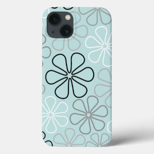 Abstrakte Big Blume Konturen BWG+Duck Egg Blue Case-Mate iPhone Hülle