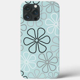 Abstrakte Big Blume Konturen BWG+Duck Egg Blue Case-Mate iPhone Hülle