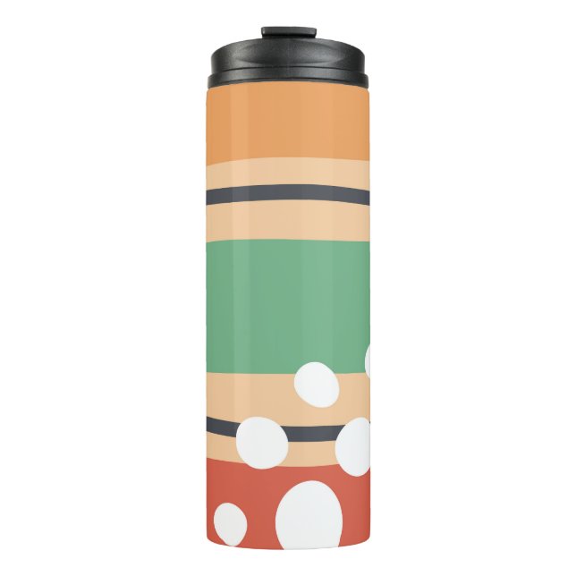 Abstrakte Bilder in Retro-Farben Thermosbecher (Vorderseite)