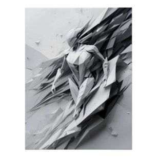 Abstrakte Bildhauerei Poster