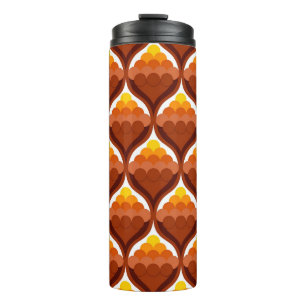 abstrakte Bio Formen dekorative Siegesmuster Thermosbecher